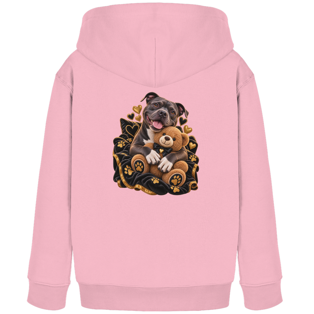 Staffordshire Bullterrier - Cuddle - Kids Organic Hoodie – Bild 4