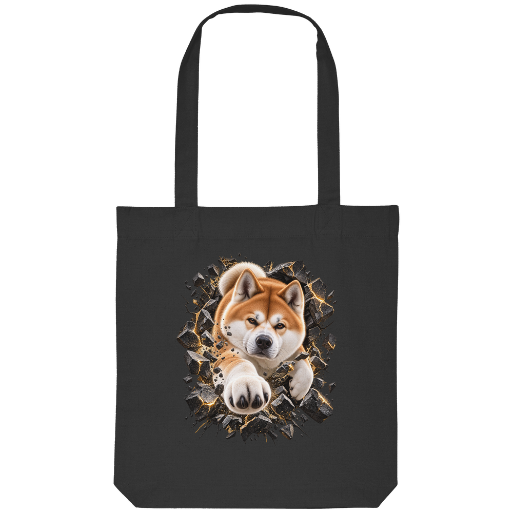 Akita - Breaking Through - Organic Tote-Bag – Bild 6