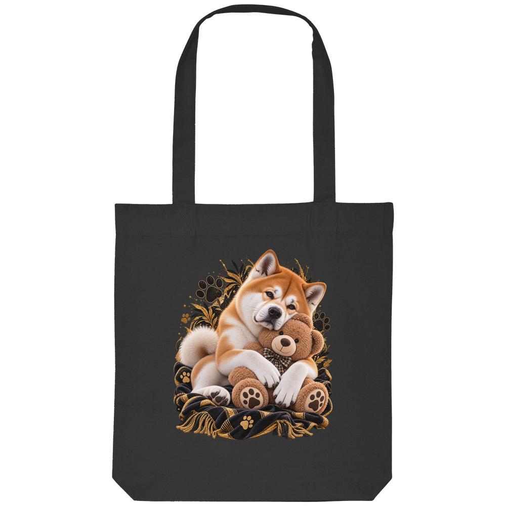 Akita - Cuddle - Organic Tote-Bag – Bild 6