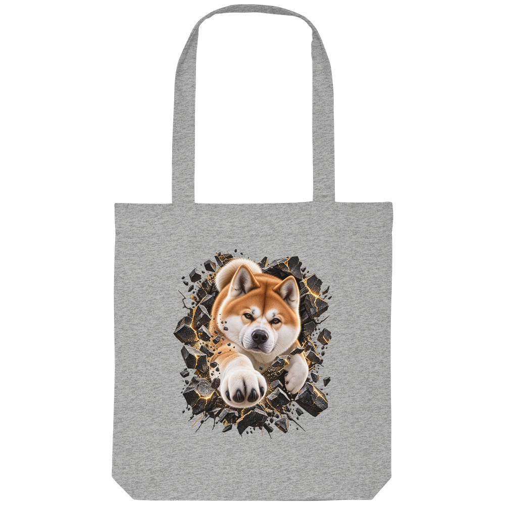 Akita - Breaking Through - Organic Tote-Bag – Bild 4