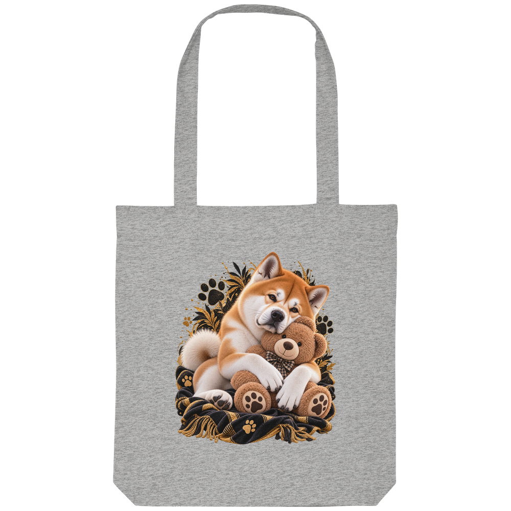 Akita - Cuddle - Organic Tote-Bag – Bild 4