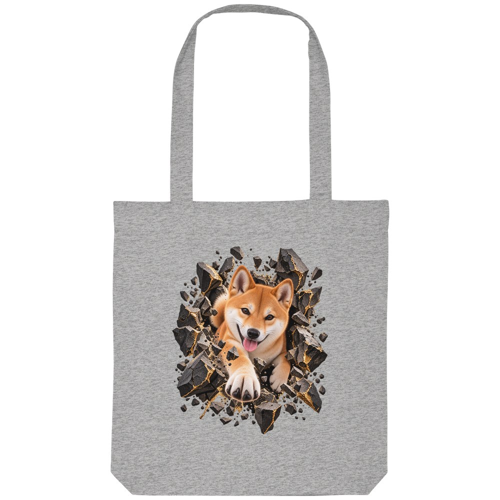 Shiba Inu - Breaking Through - Organic Tote-Bag – Bild 4