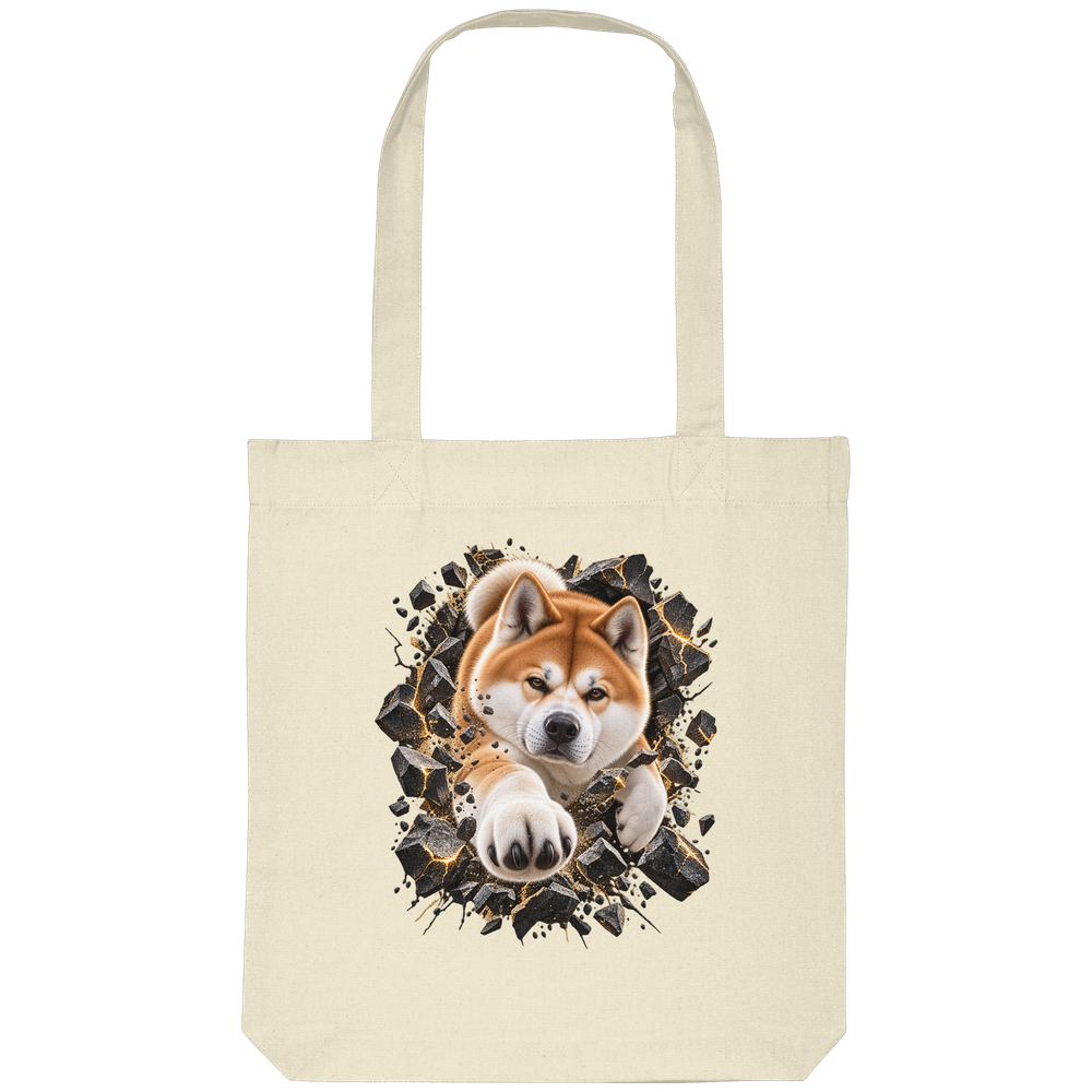Akita - Breaking Through - Organic Tote-Bag – Bild 2