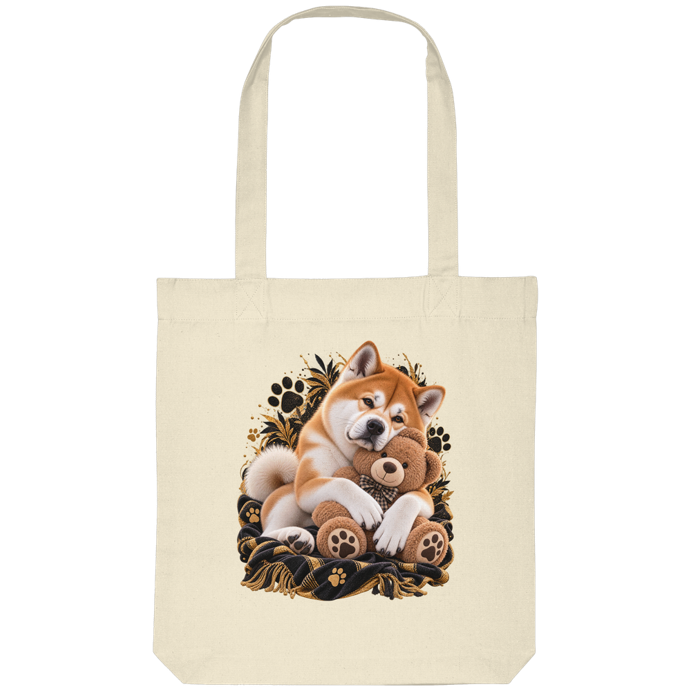 Akita - Cuddle - Organic Tote-Bag – Bild 2