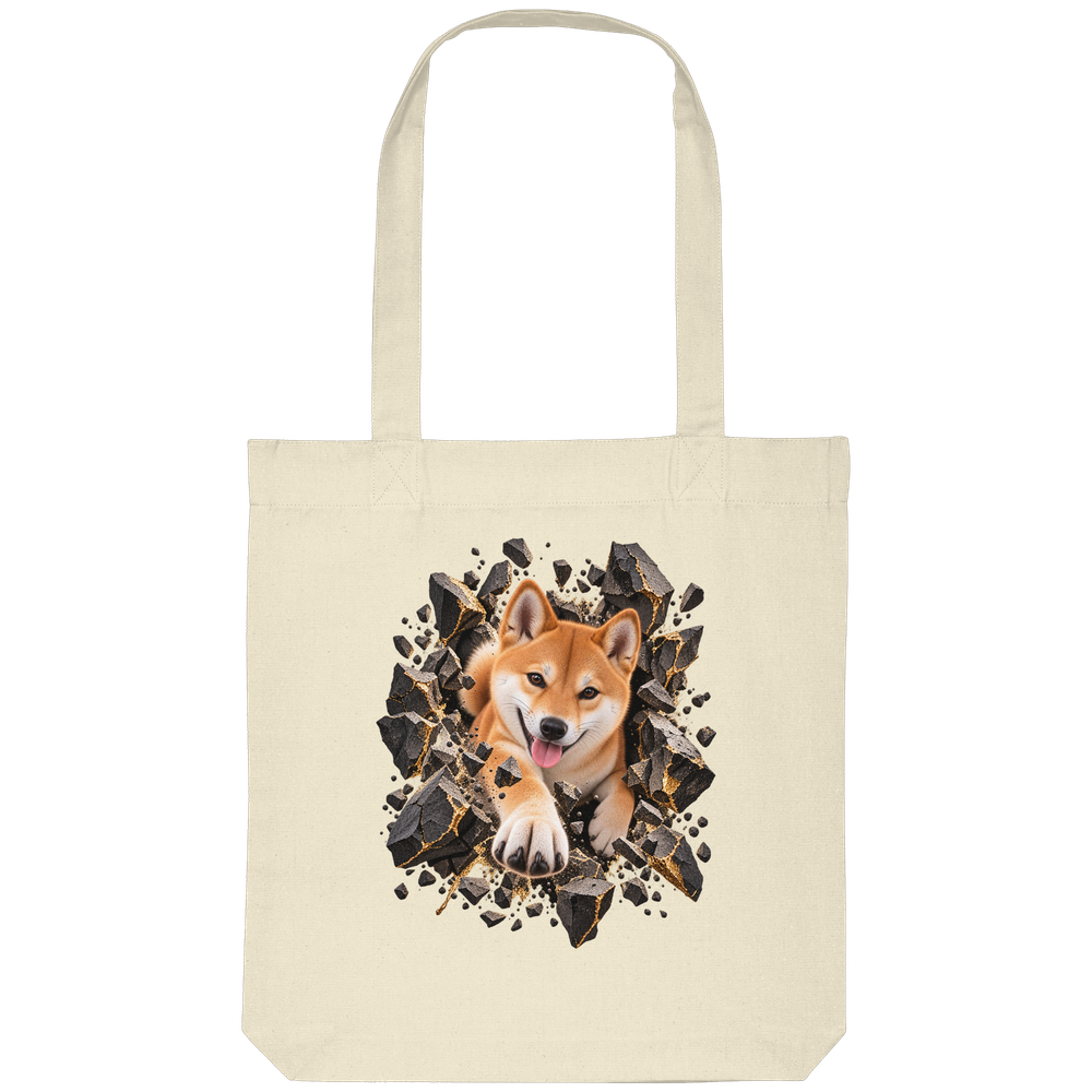 Shiba Inu - Breaking Through - Organic Tote-Bag – Bild 2