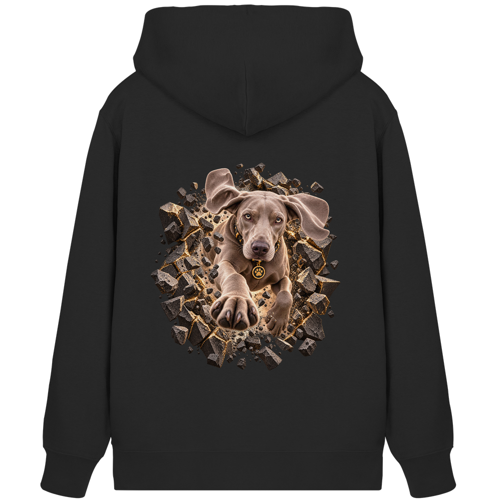 Weimaraner - Breaking Through - Organic Zipper – Bild 2