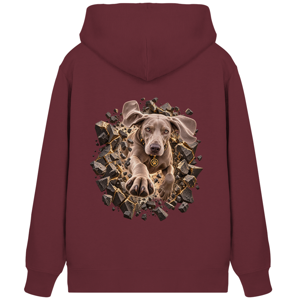 Weimaraner - Breaking Through - Organic Zipper – Bild 5