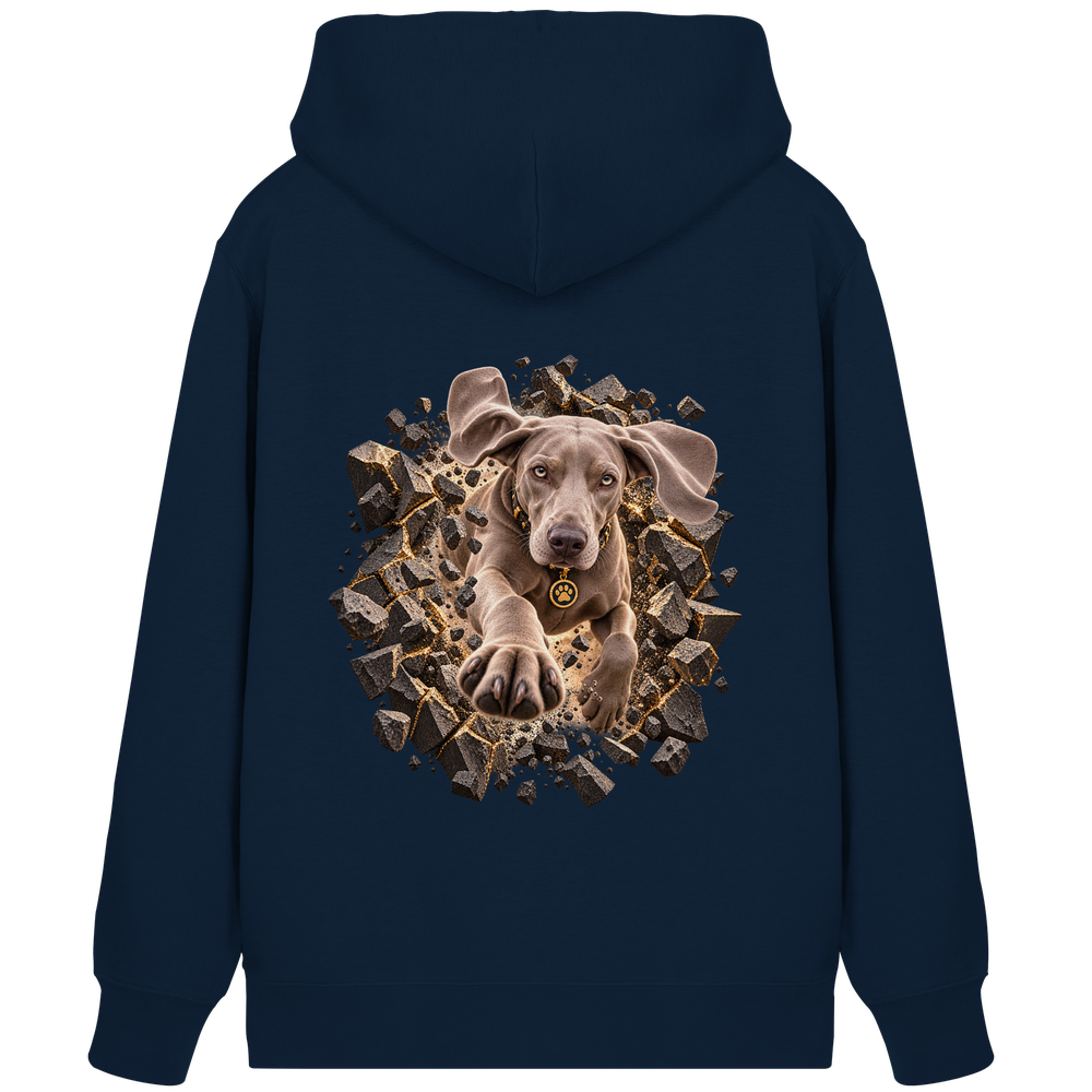 Weimaraner - Breaking Through - Organic Zipper – Bild 7