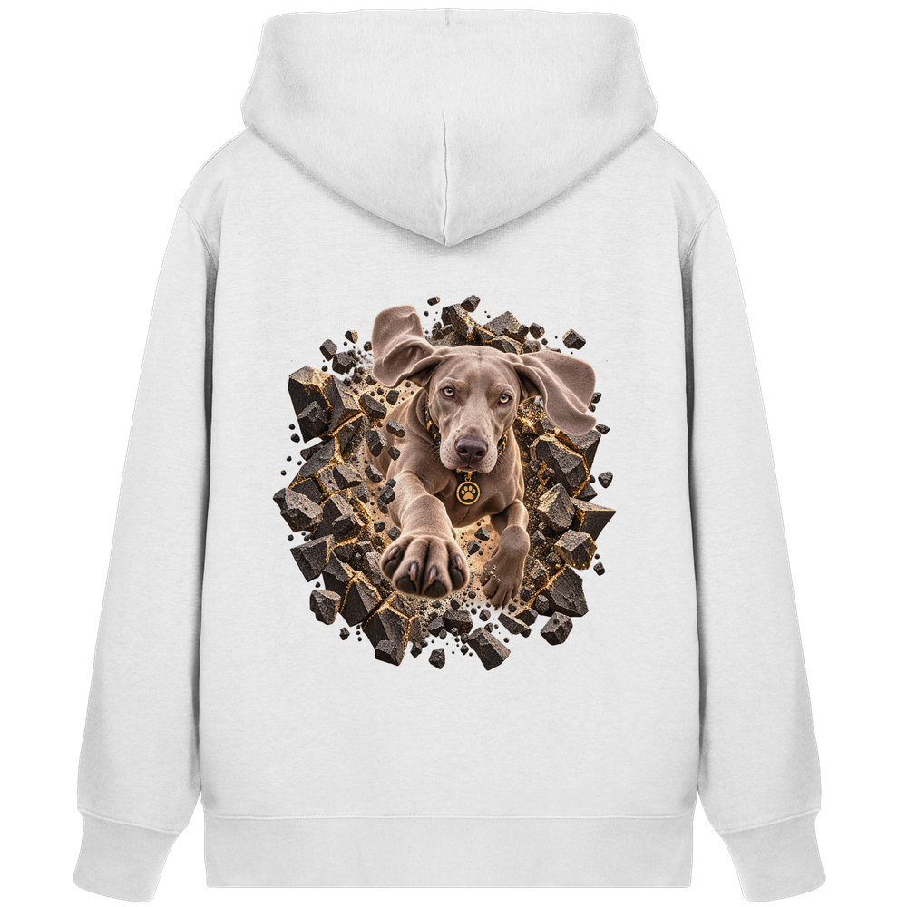 Weimaraner - Breaking Through - Organic Zipper – Bild 3