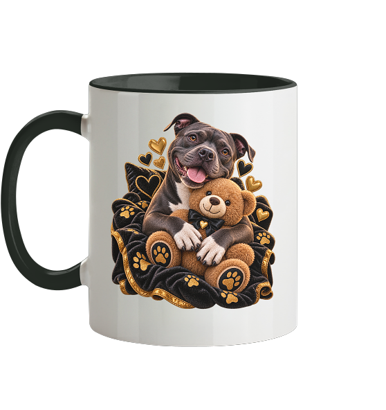 Staffordshire Bullterrier - Cuddle - Tasse zweifarbig – Bild 4