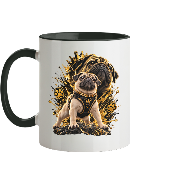 Mops - Power - Tasse zweifarbig