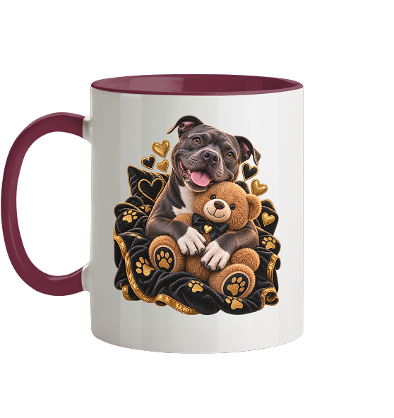 Staffordshire Bullterrier - Cuddle - Tasse zweifarbig – Bild 2