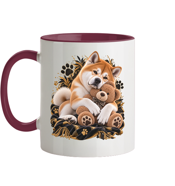 Akita - Cuddle - Tasse zweifarbig – Bild 2