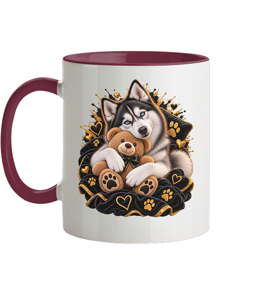Husky - Cuddle - Tasse zweifarbig