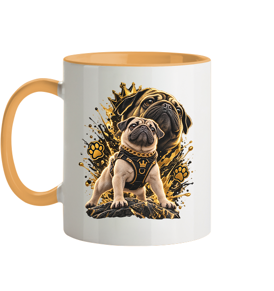 Mops - Power - Tasse zweifarbig