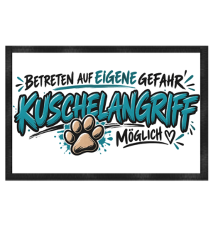 Kuschelangriff - Fußmatte 60x40cm
