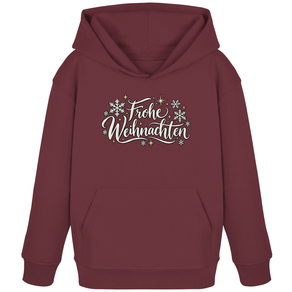 Frohe Weihnachten - Kids Organic Hoodie – Bild 5