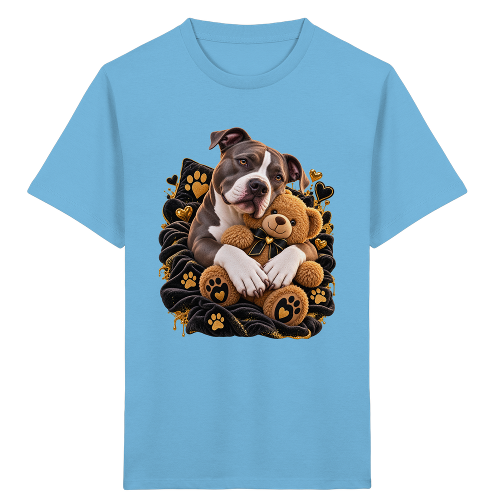 American Staffordshire Terrier - Cuddle - Kids Organic Shirt – Bild 6