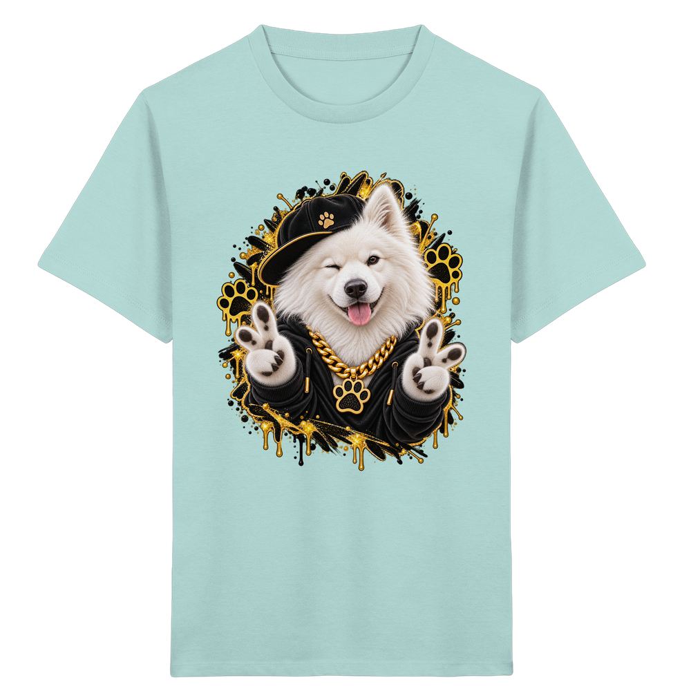 Samojede - Funny - Kids Organic Shirt – Bild 2