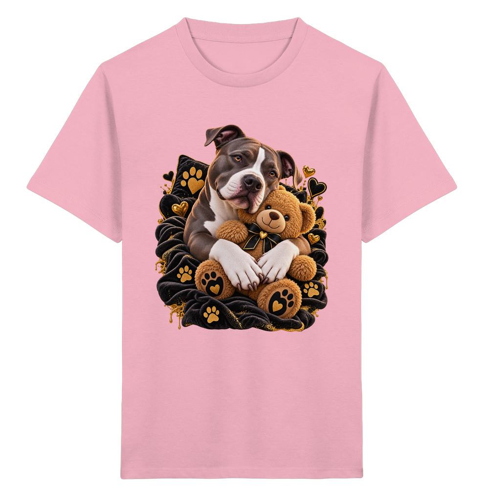 American Staffordshire Terrier - Cuddle - Kids Organic Shirt – Bild 2