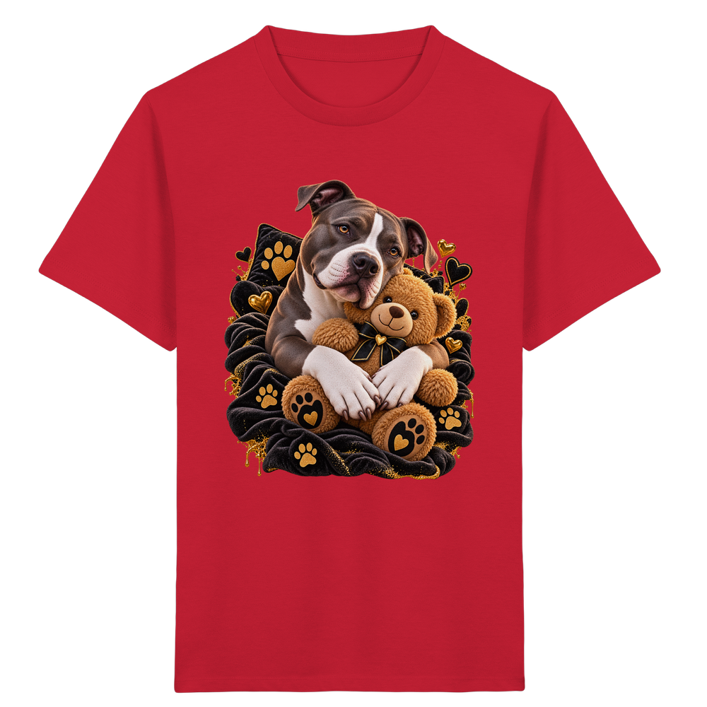American Staffordshire Terrier - Cuddle - Kids Organic Shirt – Bild 5