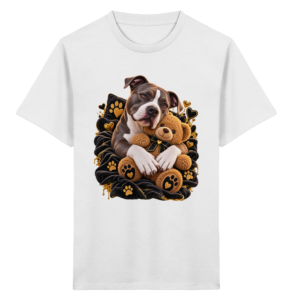 American Staffordshire Terrier - Cuddle - Kids Organic Shirt – Bild 3