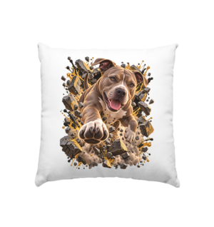 American Pitbull Terrier - Breaking Through - Kissen 40x40cm