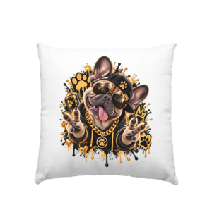 Französische Bulldogge - Funny - Kissen 40x40cm