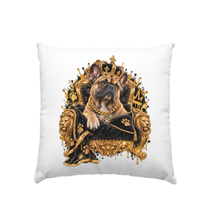 Französische Bulldogge - King - Kissen 40x40cm
