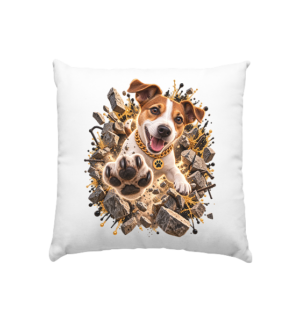 Jack Russell - Breaking Through - Kissen 40x40cm