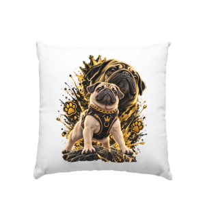 Mops - Power - Kissen 40x40cm