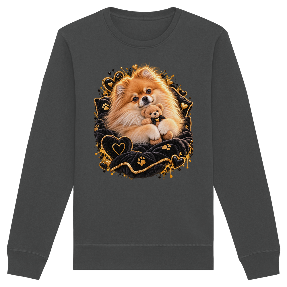 Pomeranian - Cuddle - Organic Basic Unisex Sweatshirt – Bild 4