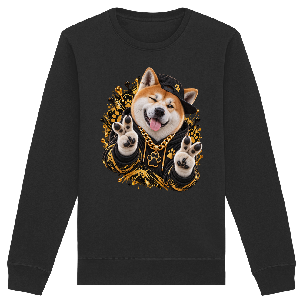 Akita - Funny - Organic Basic Unisex Sweatshirt – Bild 4