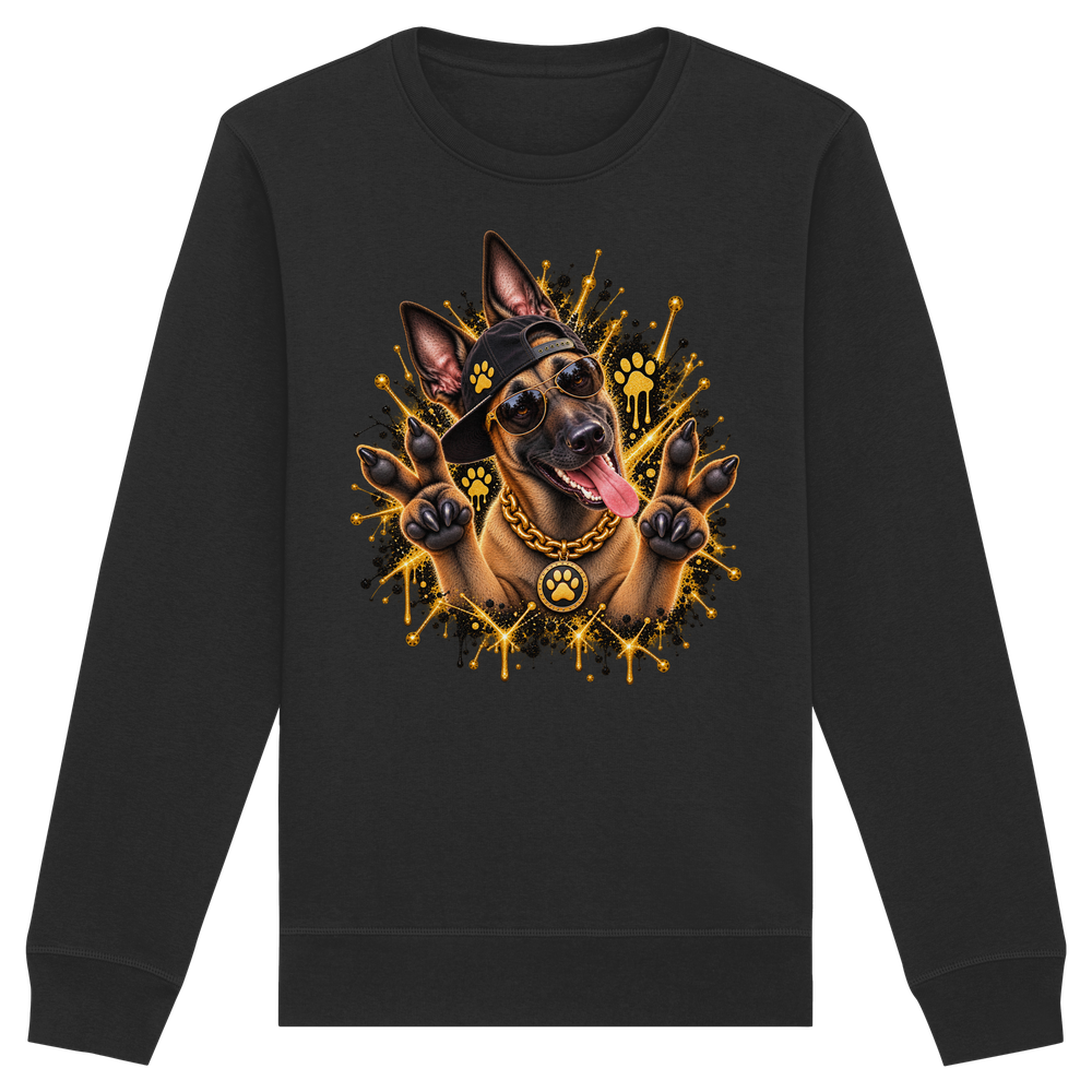 Malinois - Funny - Organic Basic Unisex Sweatshirt – Bild 2