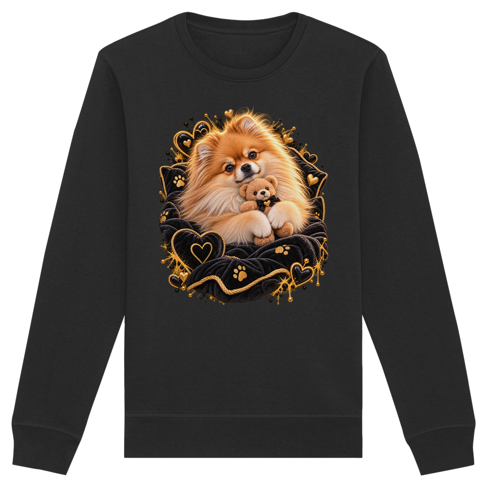 Pomeranian - Cuddle - Organic Basic Unisex Sweatshirt – Bild 2