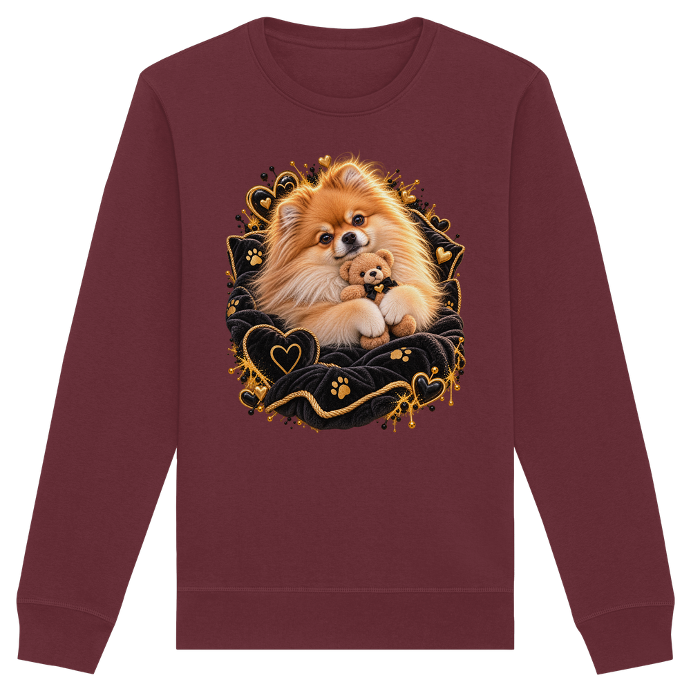 Pomeranian - Cuddle - Organic Basic Unisex Sweatshirt – Bild 7