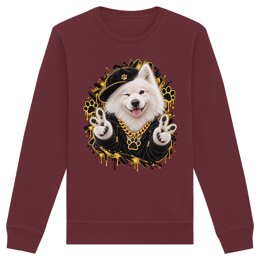 Samojede - Funny - Organic Basic Unisex Sweatshirt – Bild 3
