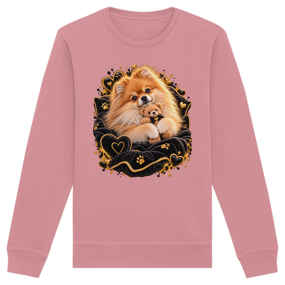 Pomeranian - Cuddle - Organic Basic Unisex Sweatshirt – Bild 6