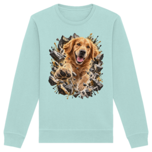 Golden Retriever - Breaking Through - Organic Basic Unisex Sweatshirt