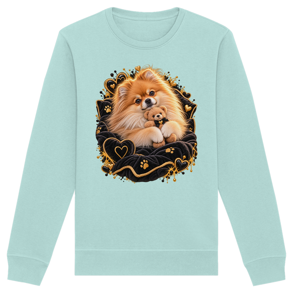 Pomeranian - Cuddle - Organic Basic Unisex Sweatshirt – Bild 8