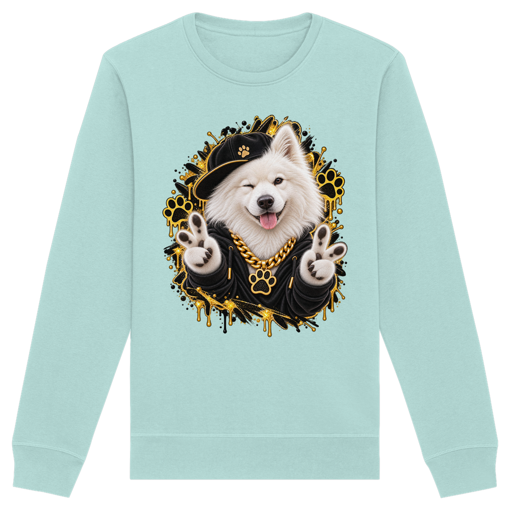 Samojede - Funny - Organic Basic Unisex Sweatshirt – Bild 4