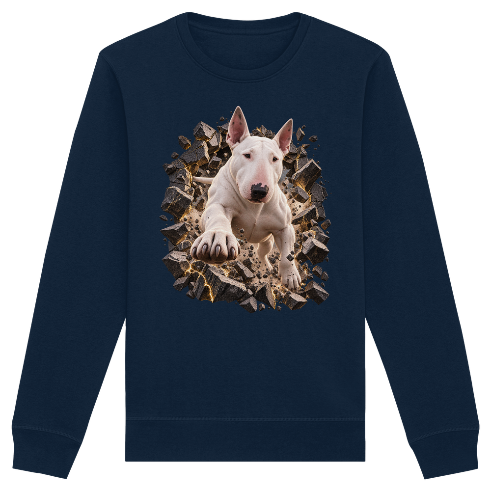 Bullterrier - Breaking Through - Organic Basic Unisex Sweatshirt – Bild 4