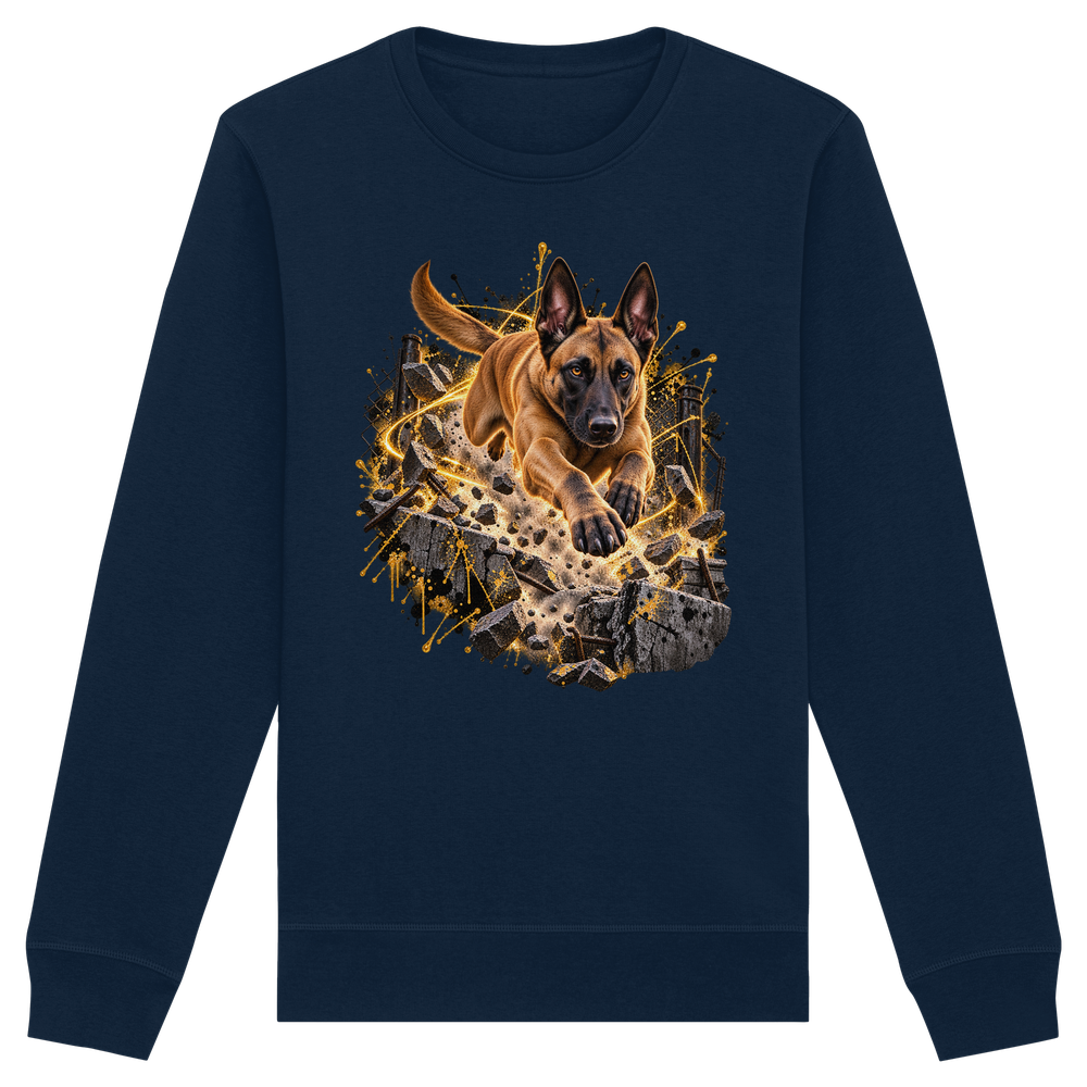 Malinois - Power - Organic Basic Unisex Sweatshirt – Bild 2