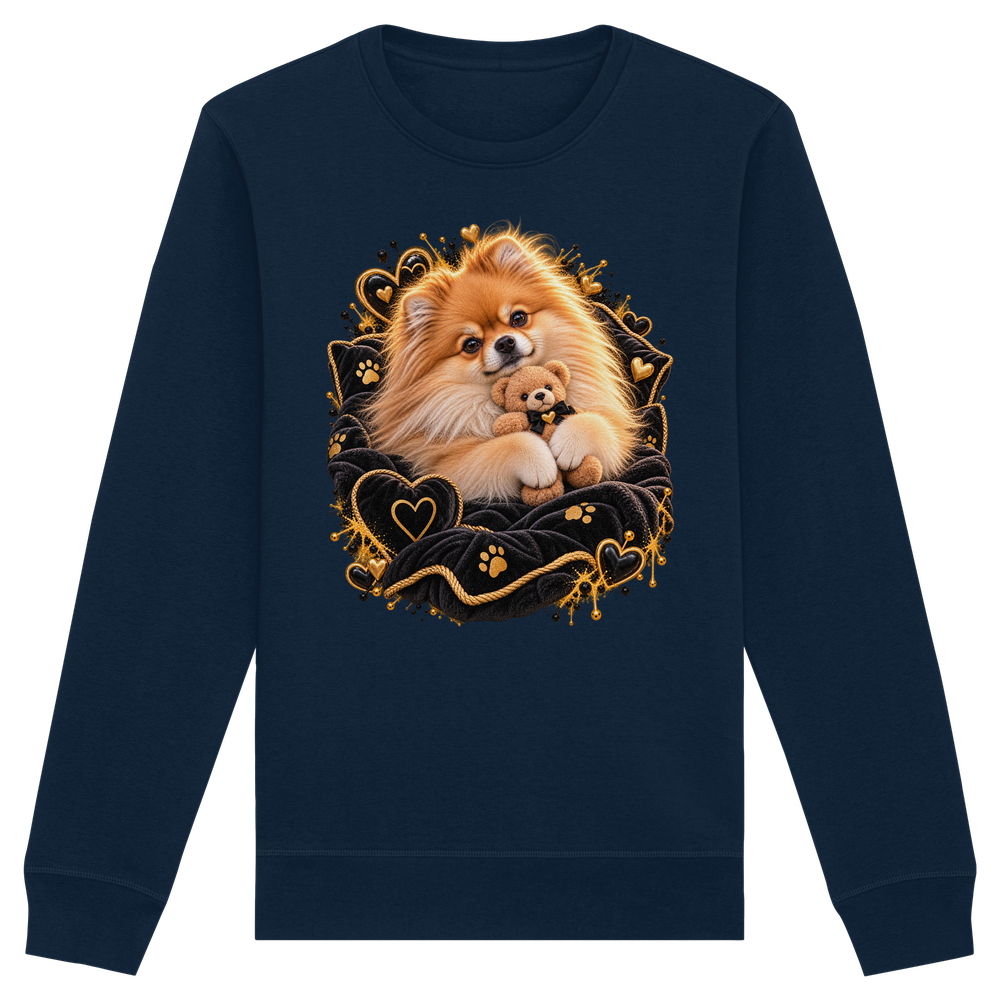 Pomeranian - Cuddle - Organic Basic Unisex Sweatshirt – Bild 9