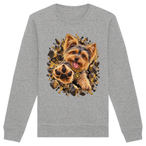 Yorkshire Terrier - Breaking Through - Organic Basic Unisex Sweatshirt