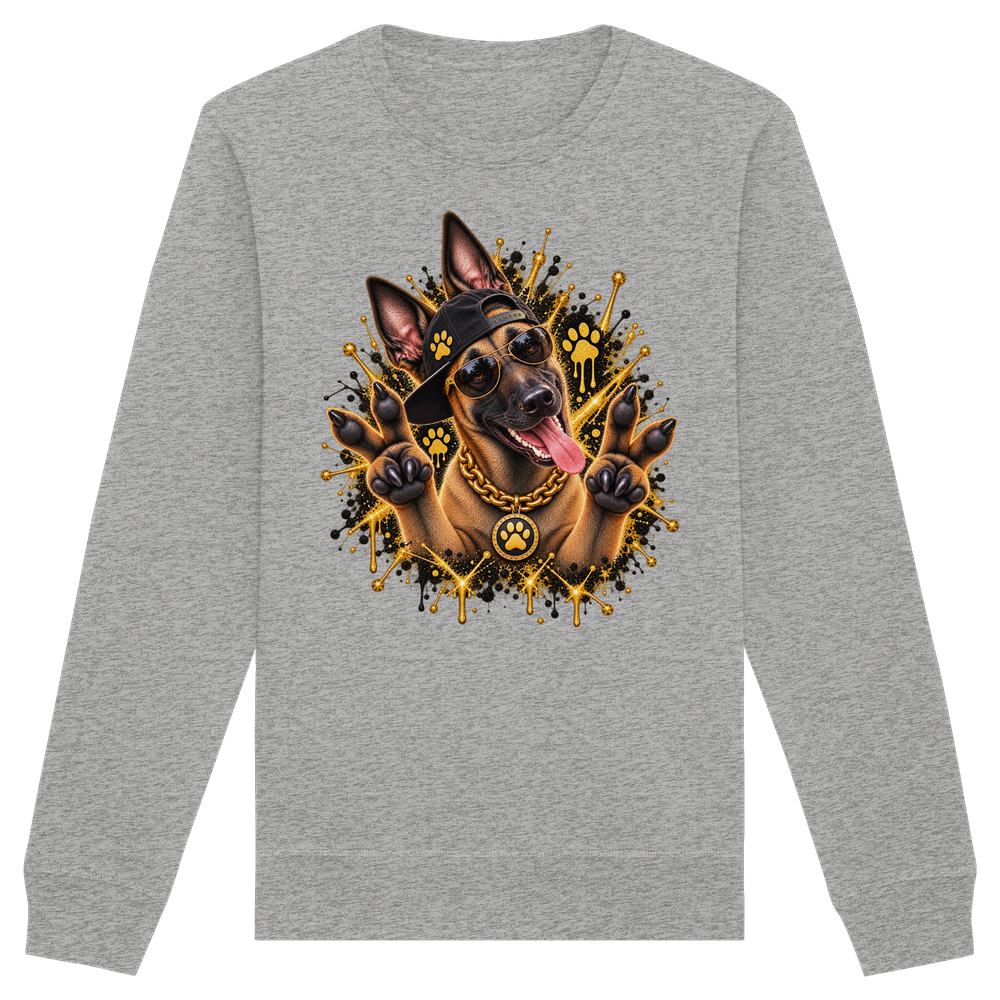 Malinois - Funny - Organic Basic Unisex Sweatshirt – Bild 4
