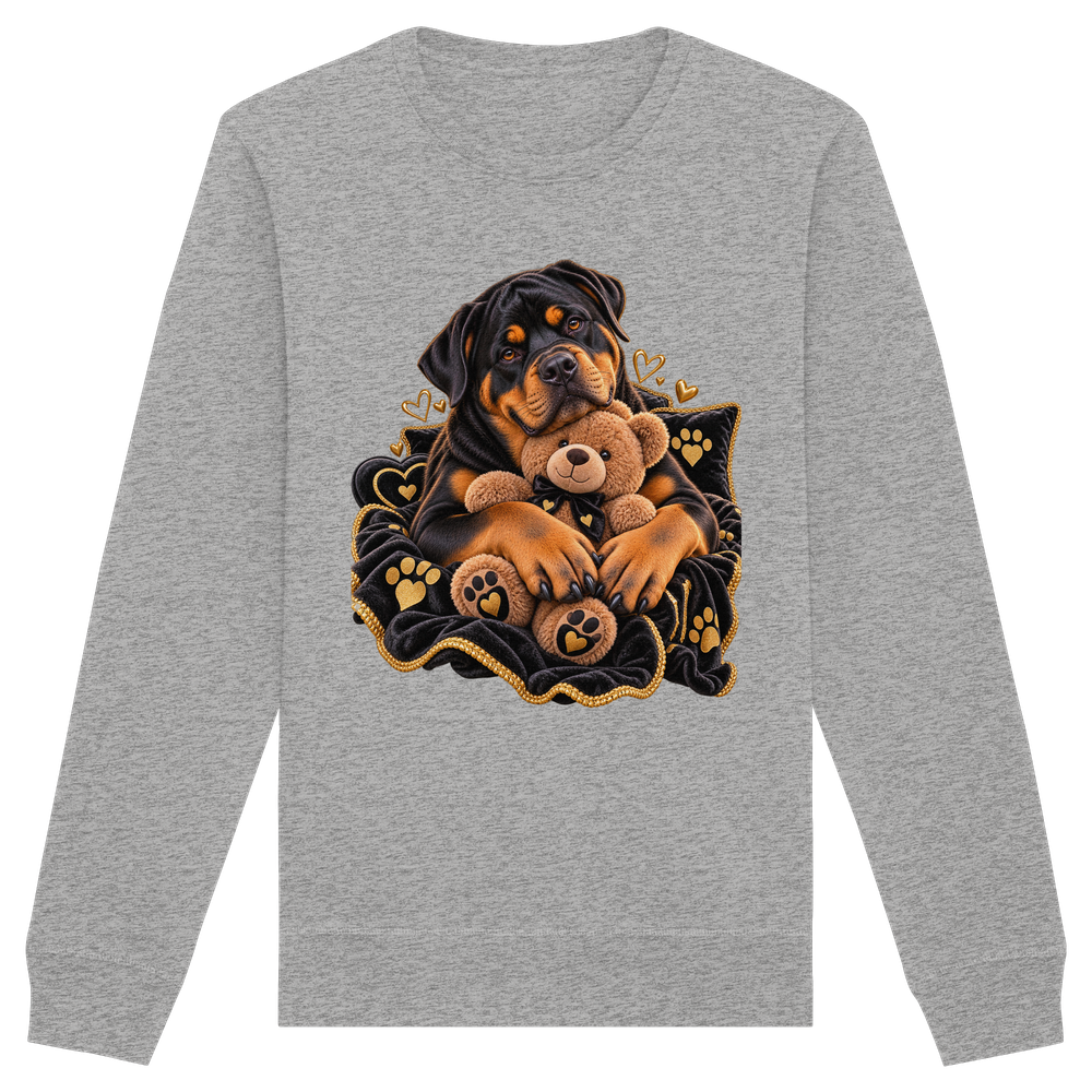 Rottweiler - Cuddle - Organic Basic Unisex Sweatshirt – Bild 4