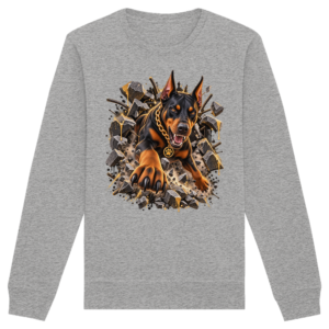 Dobermann - Breaking Through - Organic Basic Unisex Sweatshirt