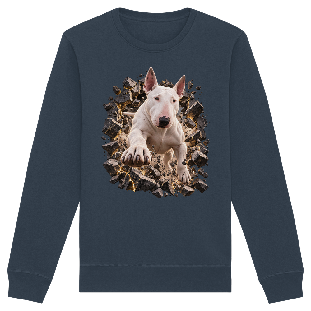 Bullterrier - Breaking Through - Organic Basic Unisex Sweatshirt – Bild 8