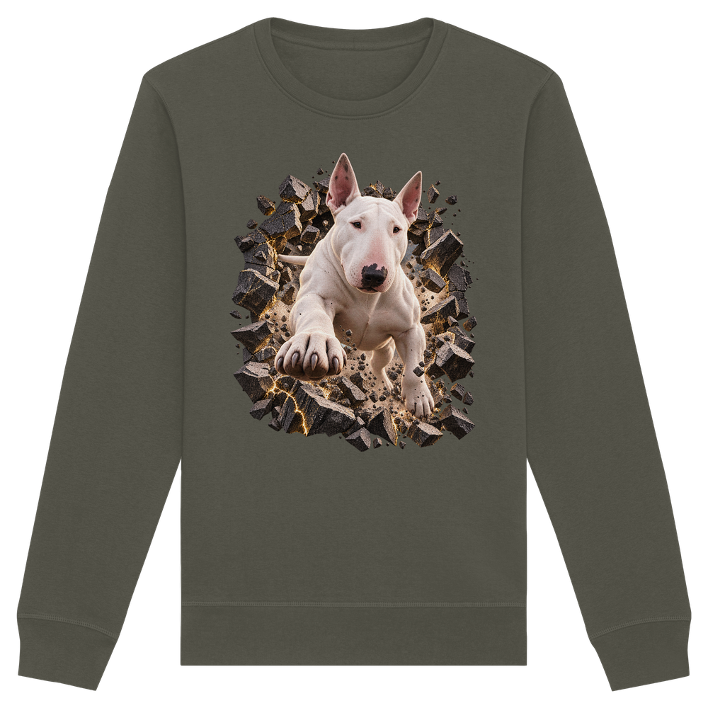Bullterrier - Breaking Through - Organic Basic Unisex Sweatshirt – Bild 9